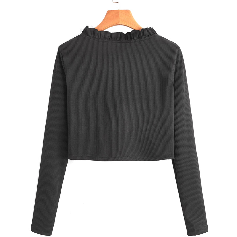 Frill Trim Tie Front Srop Top