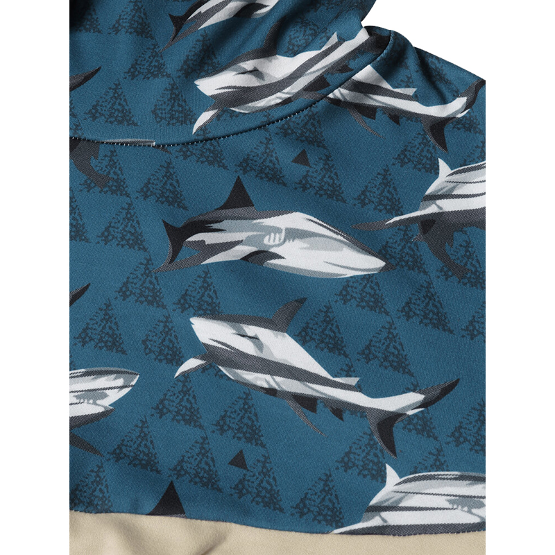 Contrast Patchwork Printed Hoodies