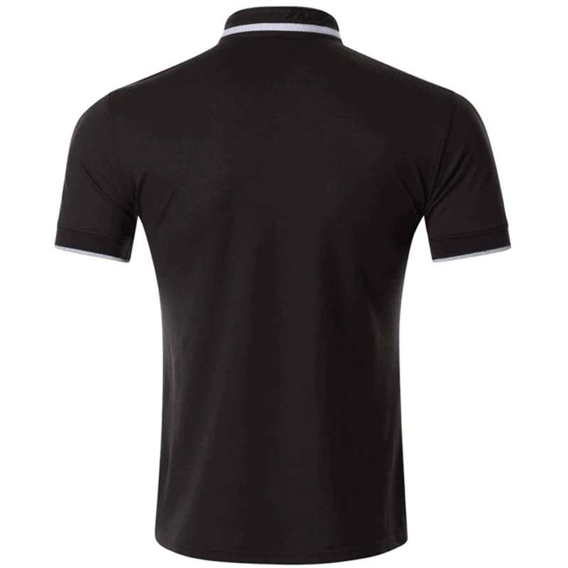 Quarter Button Contrast Tape Polo Shirts